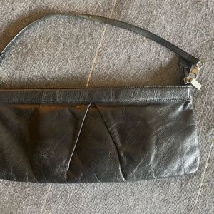 Hobo leather clutch wallet wristlet black leather